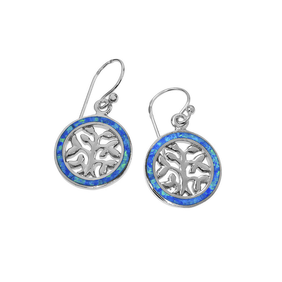 Kék opálos fülbevaló