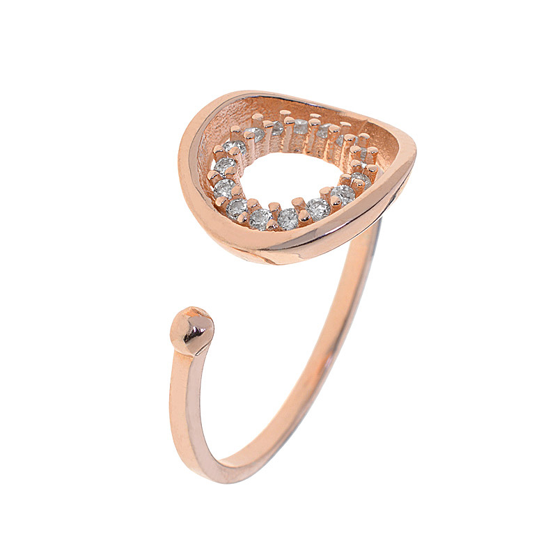 Rose gold ezüst gyűrű