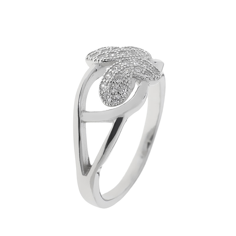 Pillangós ezüst gyűrű