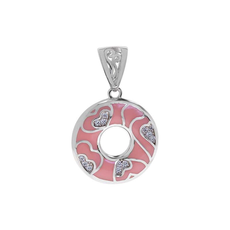 Színes betétes ezüst medál