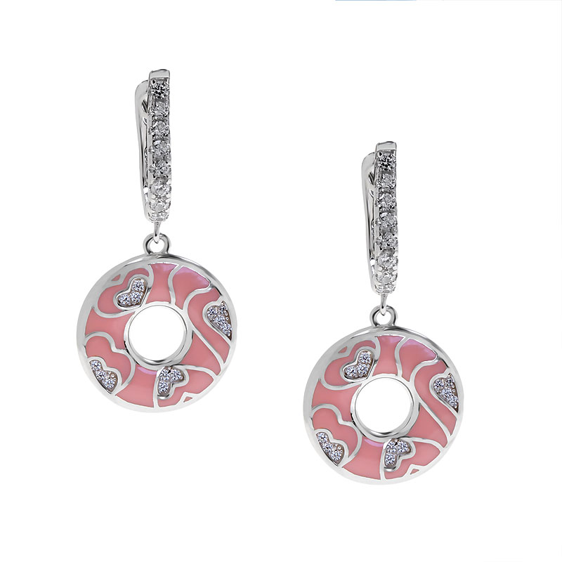 Színes betétes fülbevaló