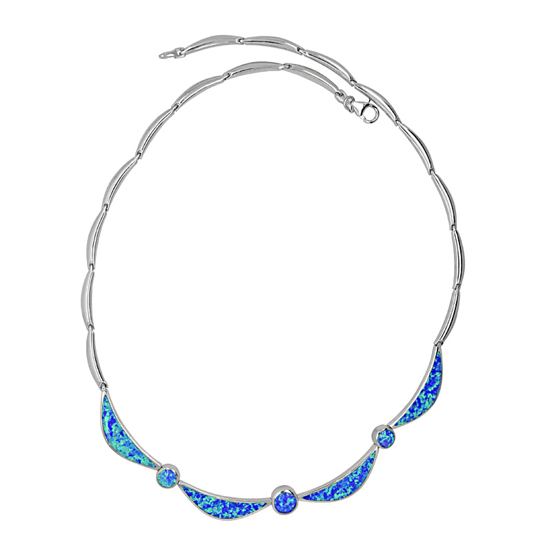 Kék opálos nyaklánc