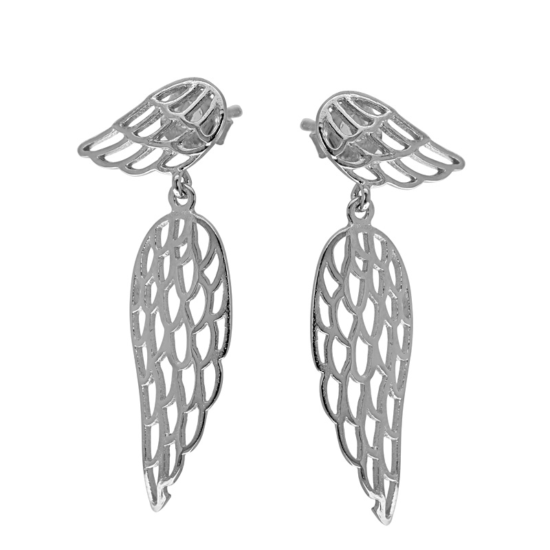 Angyalszárny ezüst fülbevaló