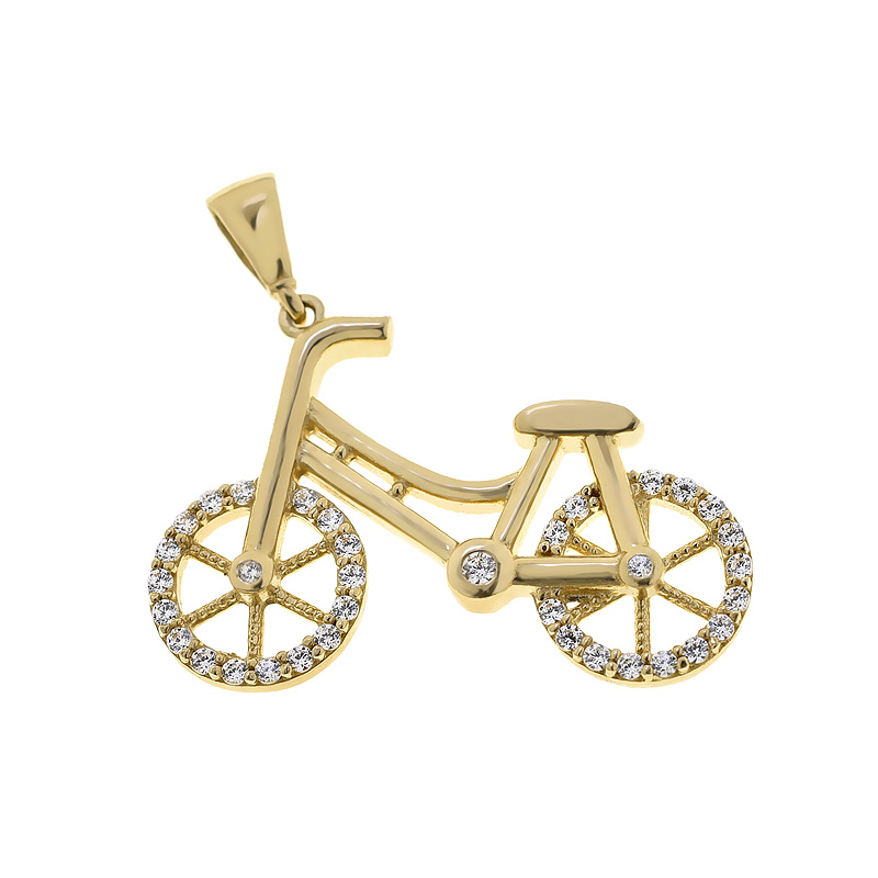 Arany köves bicikli medál