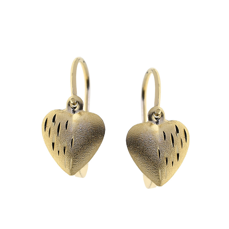Szívecske arany fülbevaló