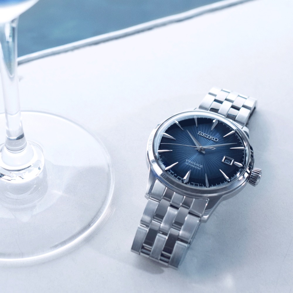 SEIKO Presage Cocktail Time Blue Moon SRPB41J1 karóra - Image 4