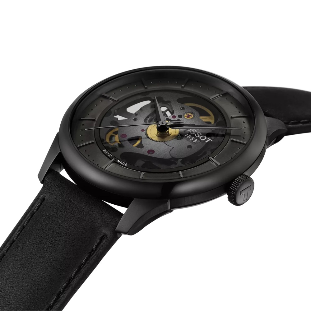 TISSOT Chemin Des Tourelles Skeleton 39mm karóra T139.836.36.441.00 - Image 5